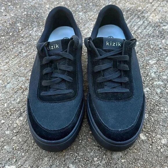 Kizik Prague Men’s Black Canvas Suede Sz 11.5 - Picture 3 of 12
